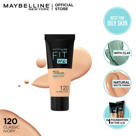 Maybelline Fit Me Liquid Foundation Mini Tube - 120 Classic Ivory